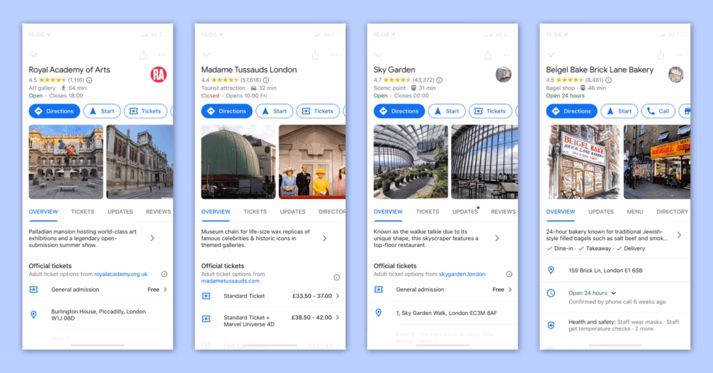 well ranked google business profiles